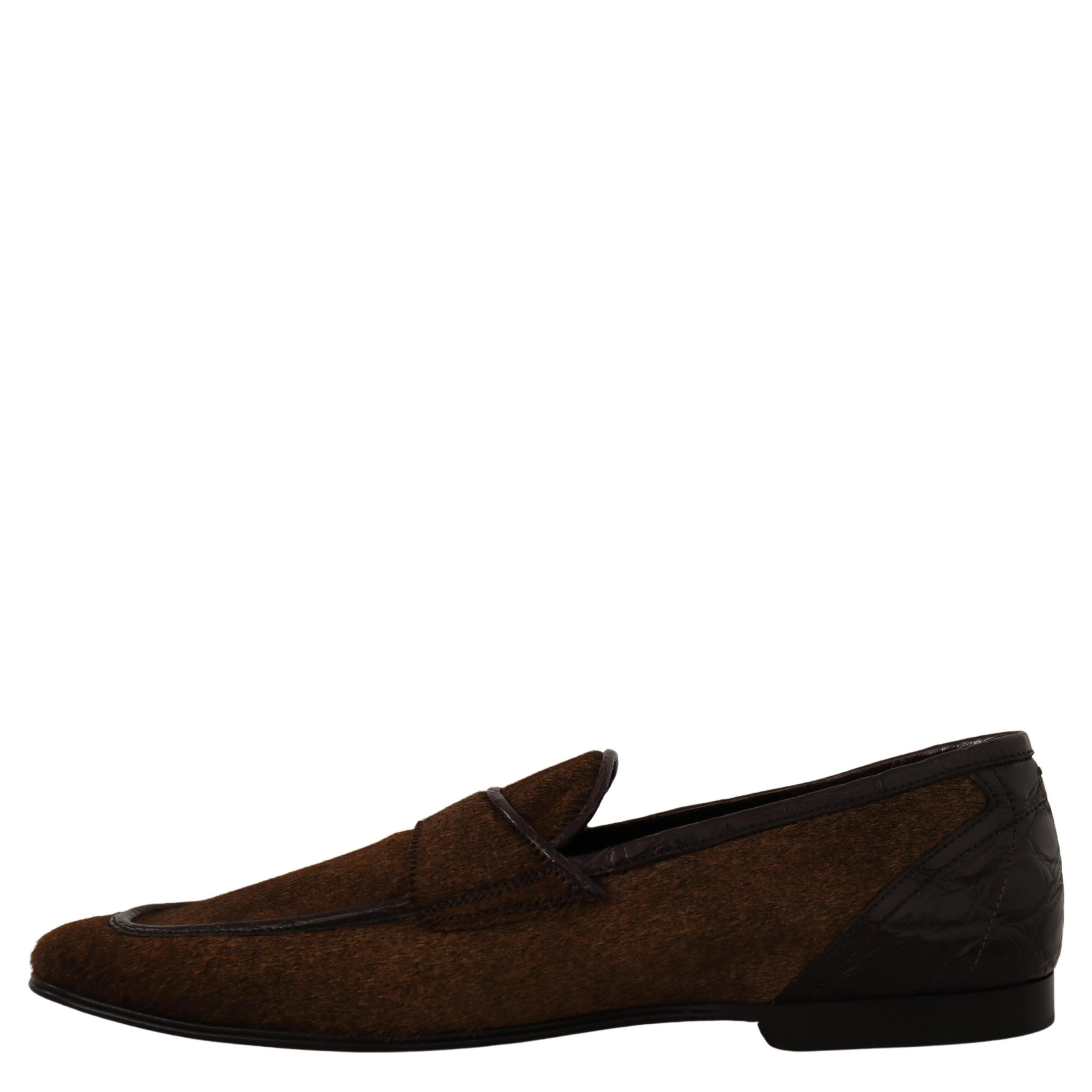 Shoes Dress Loafers Brown Leather Slip Shoes