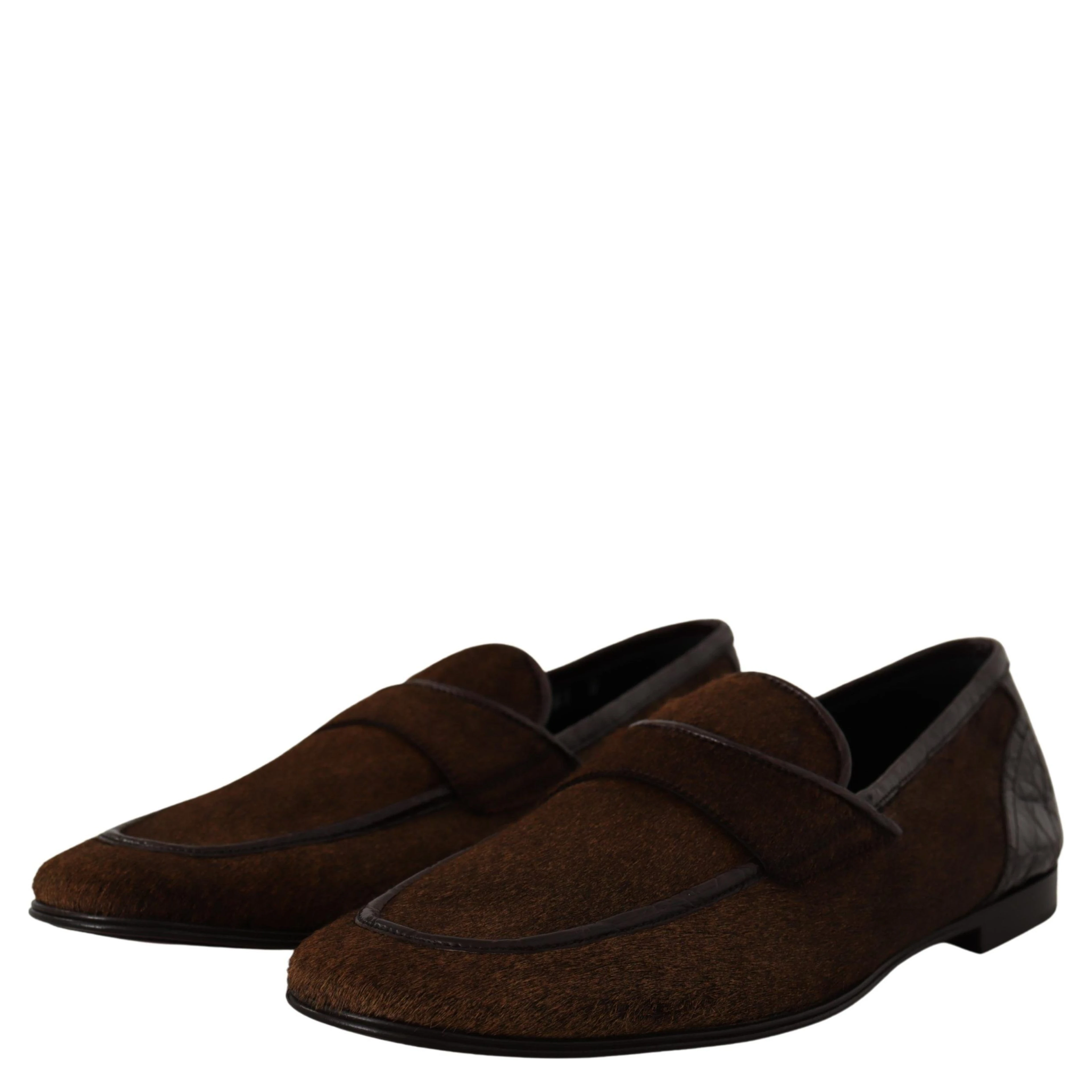 Shoes Dress Loafers Brown Leather Slip Shoes
