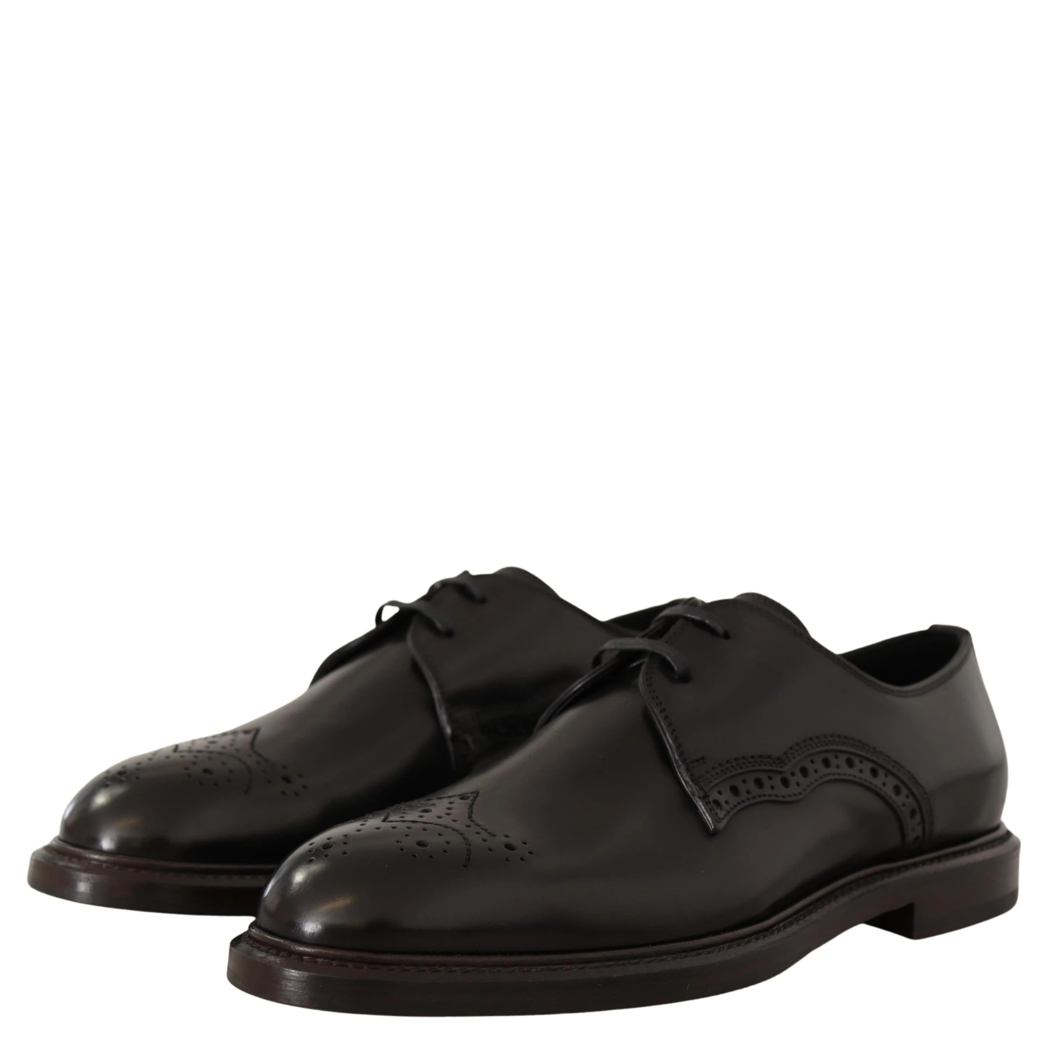 Black Leather Dress Formal Derby Shoes