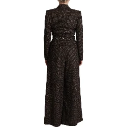 Dark Brown Wool Single Breasted 2 Pc Jacket Pants