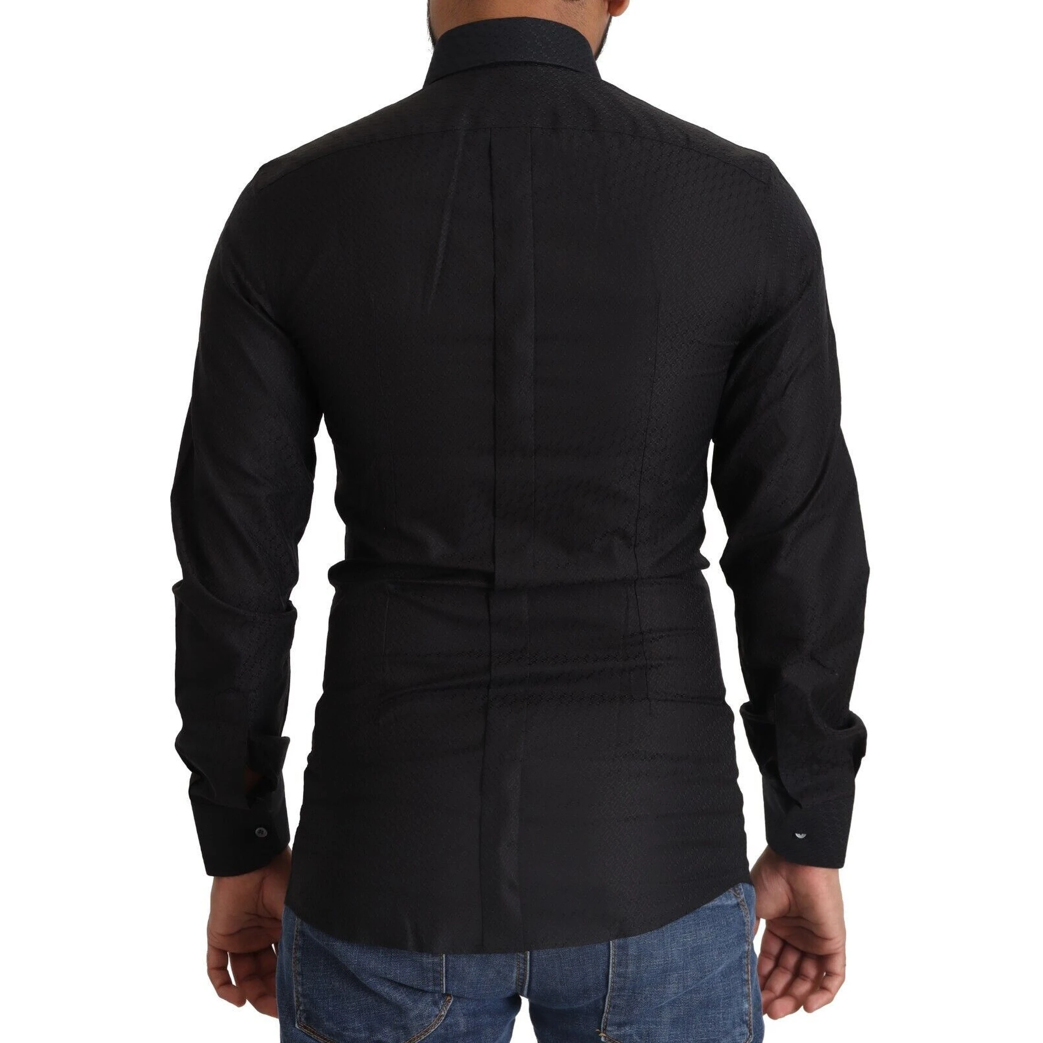 Black GOLD Cotton Slim Dress Formal Shirt