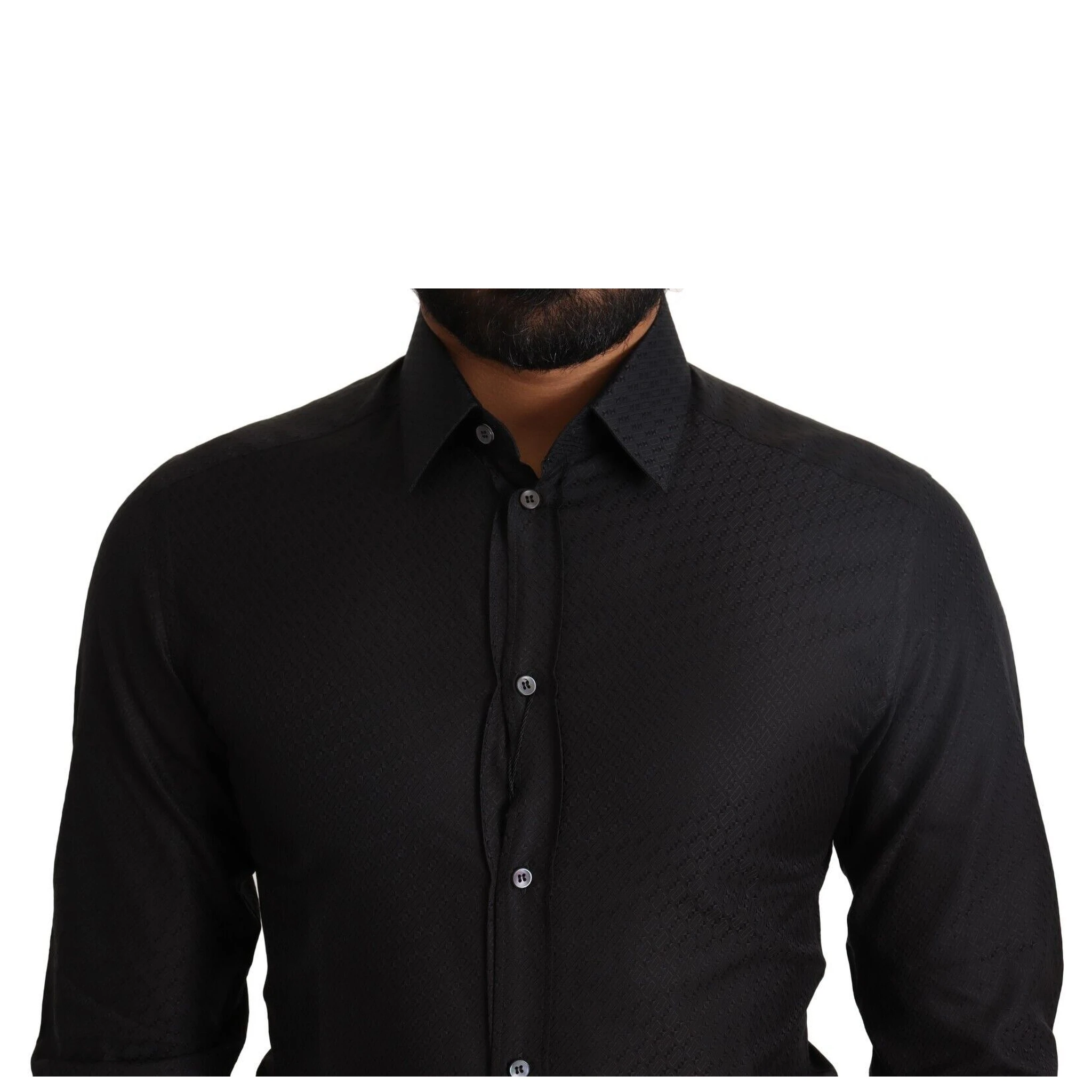 Black GOLD Cotton Slim Dress Formal Shirt
