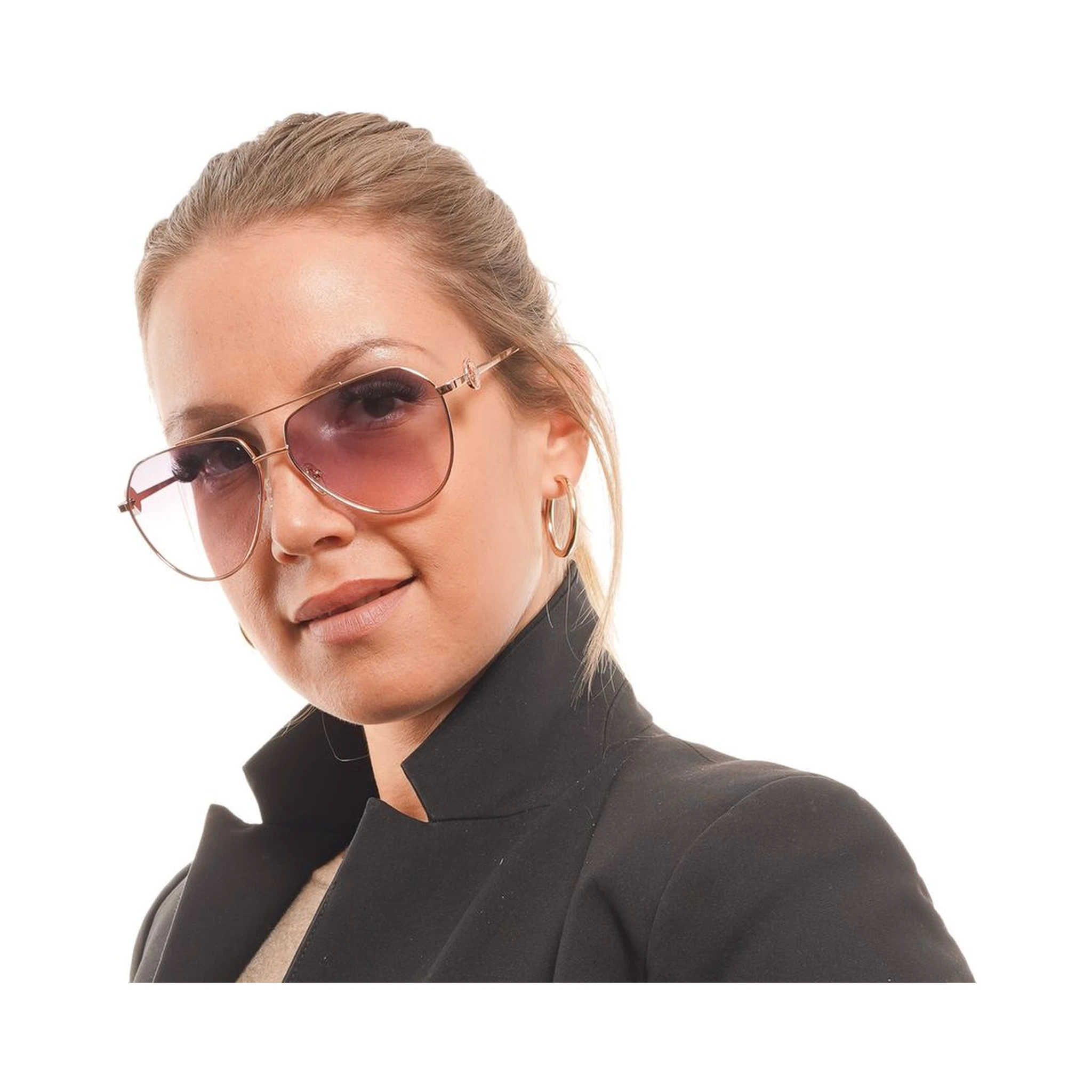 Rose Gold Metal Sunglasses