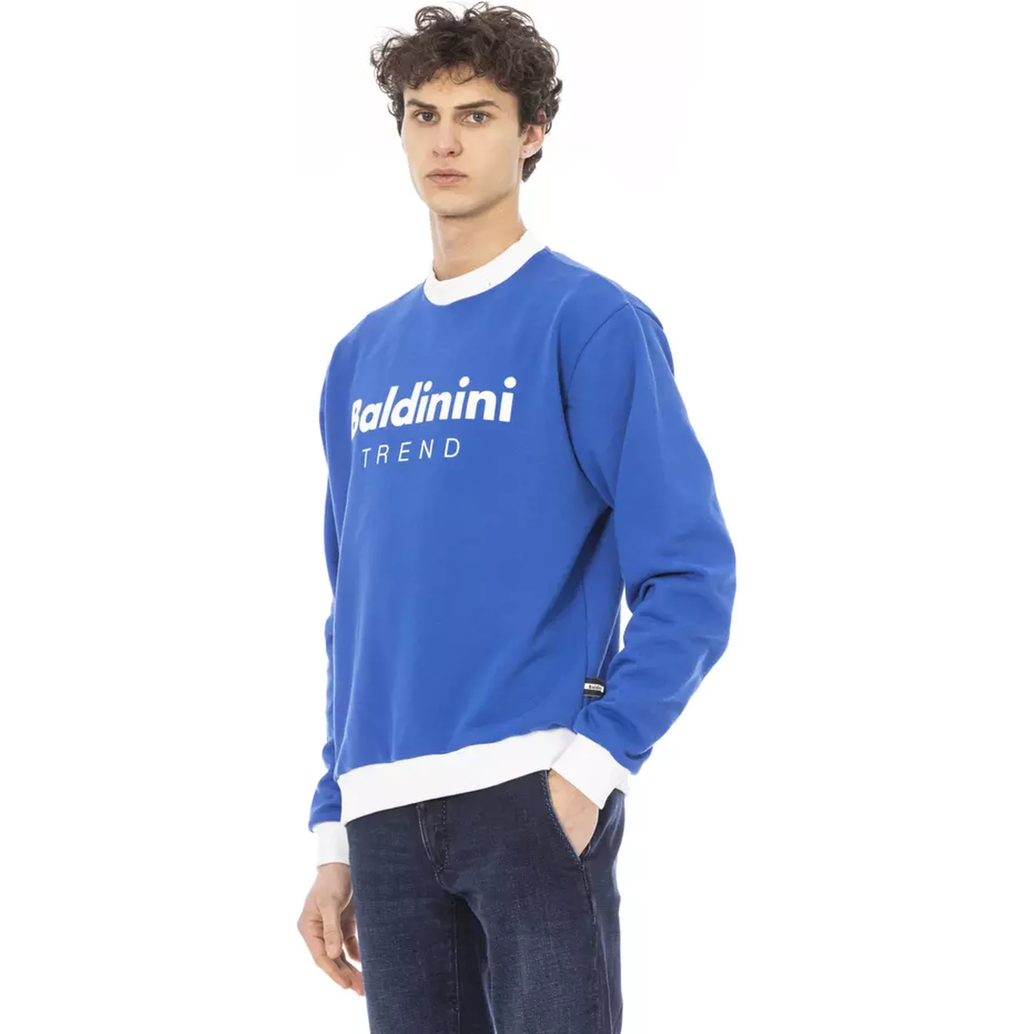 كنزة قطنية زرقاء