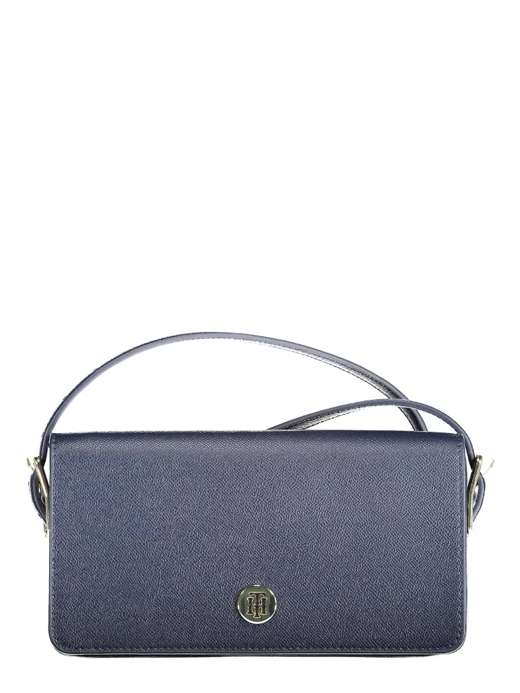 Blue Polyurethane Women's Handbag