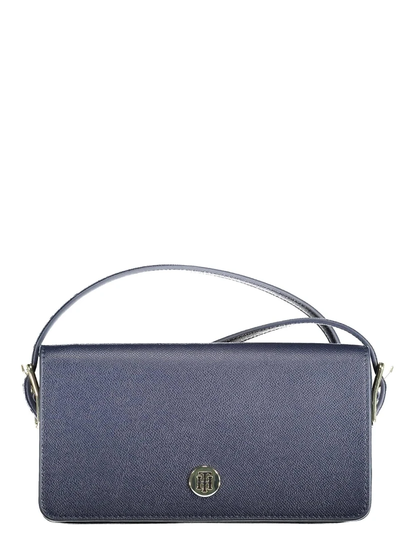 Blue Polyurethane Women's Handbag