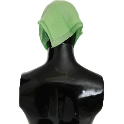 Apple Green Linen Square Foulard Head Wrap Scarf