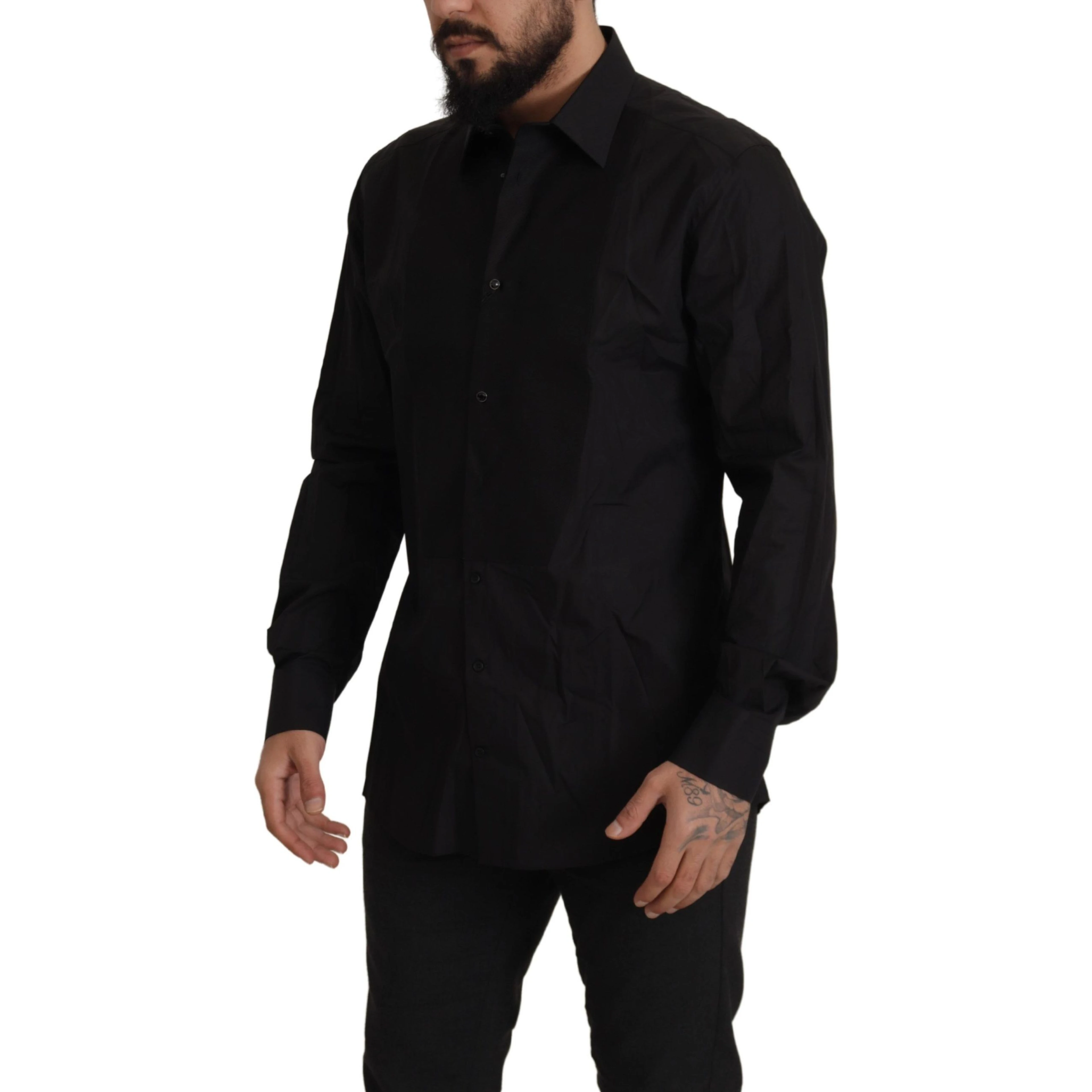 Black GOLD Slim Fit Tuxedo Dress Shirt