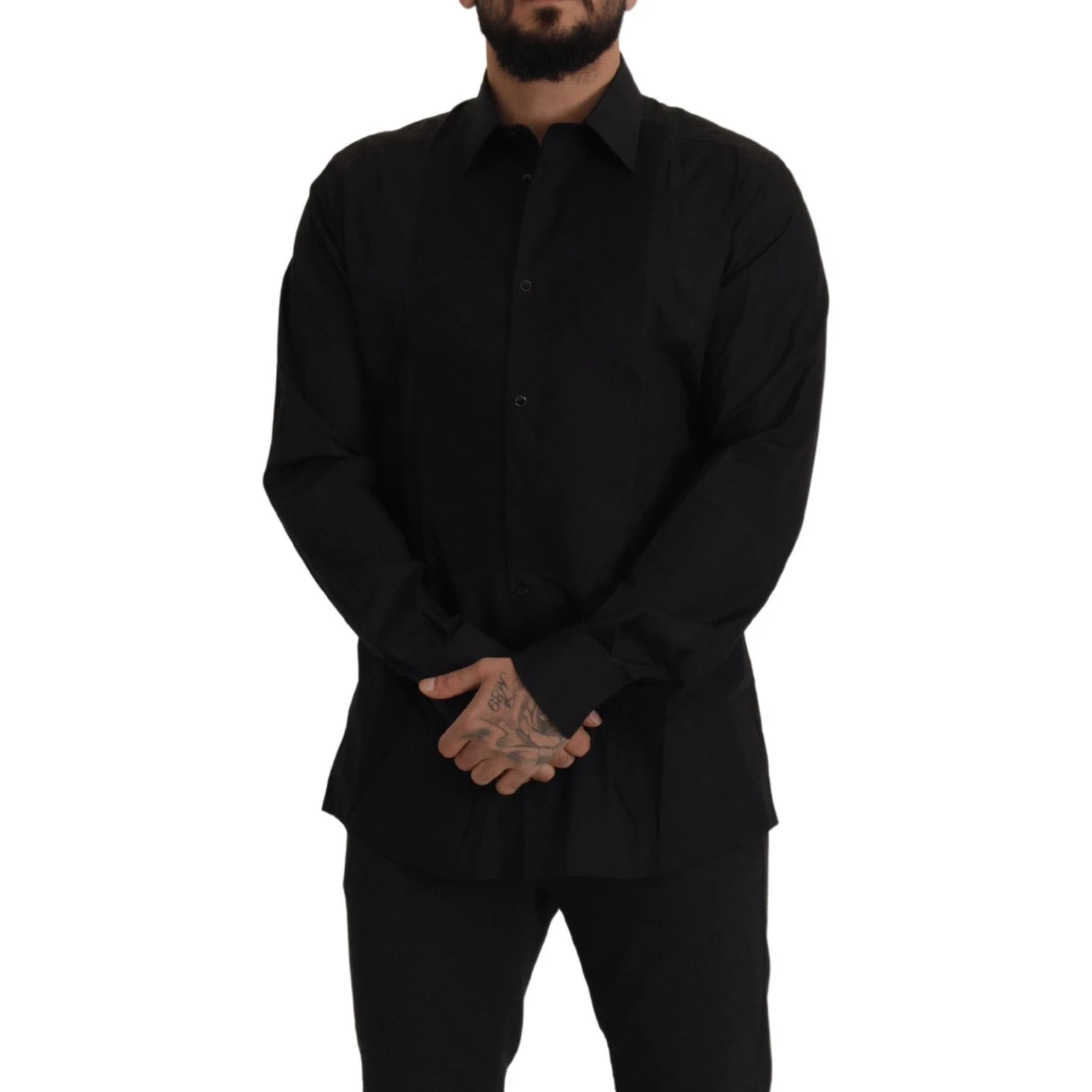Black GOLD Slim Fit Tuxedo Dress Shirt