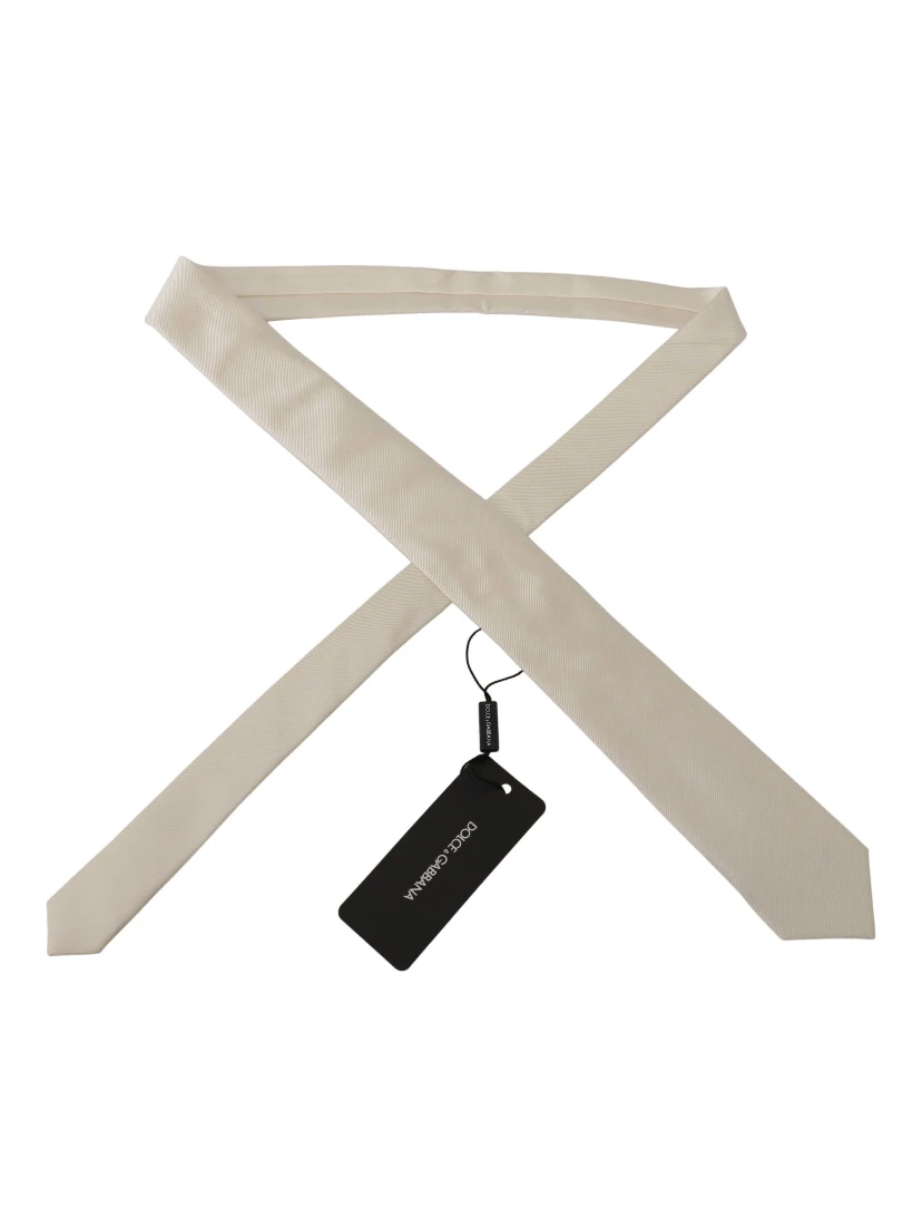 Off-White 100% Silk Slim Adjustable  Accessory Necktie