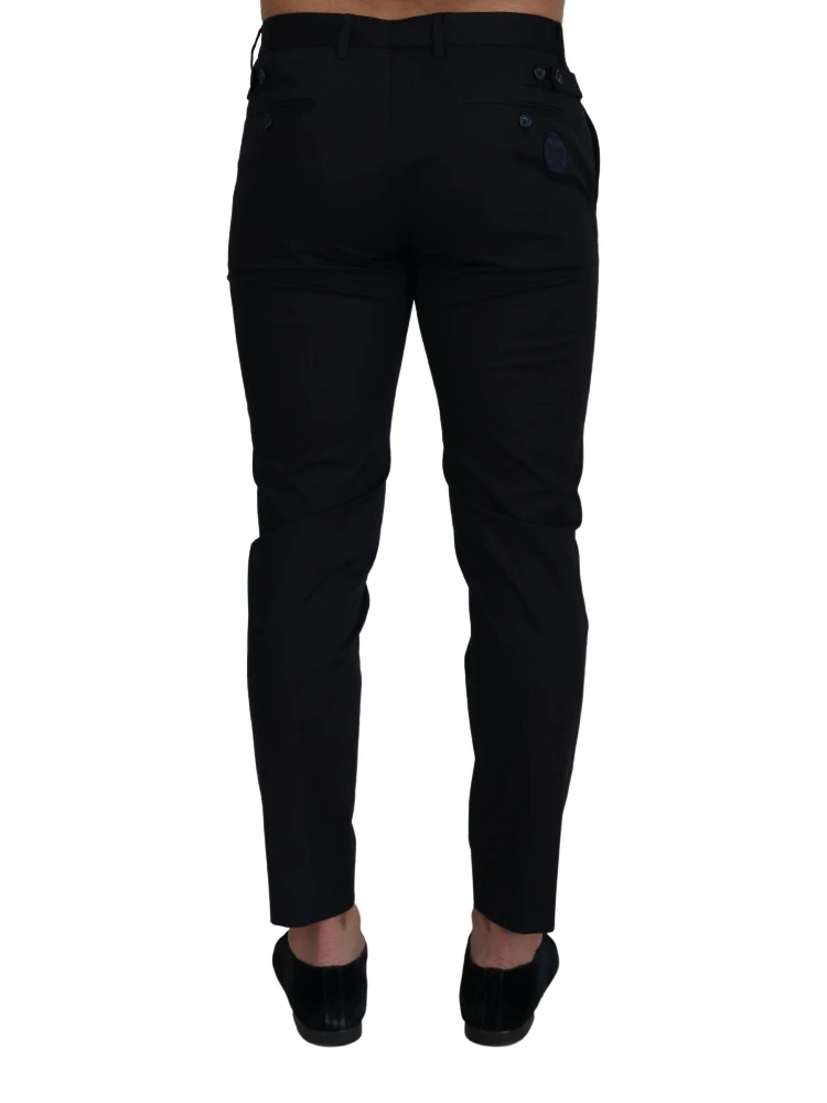 Blue Stretch Cotton Slim Trousers Chinos Pants alternative