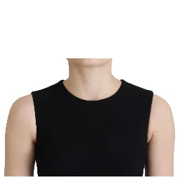 Black Dress Sheath Flare Viscose Dress
