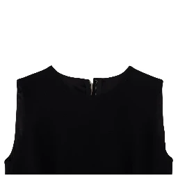 Black Dress Sheath Flare Viscose Dress
