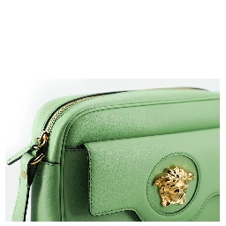 Mint Green Calf Leather Camera Shoulder Bag
