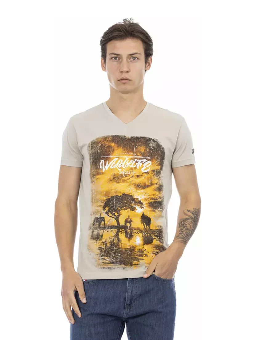 Beige Cotton T-Shirt