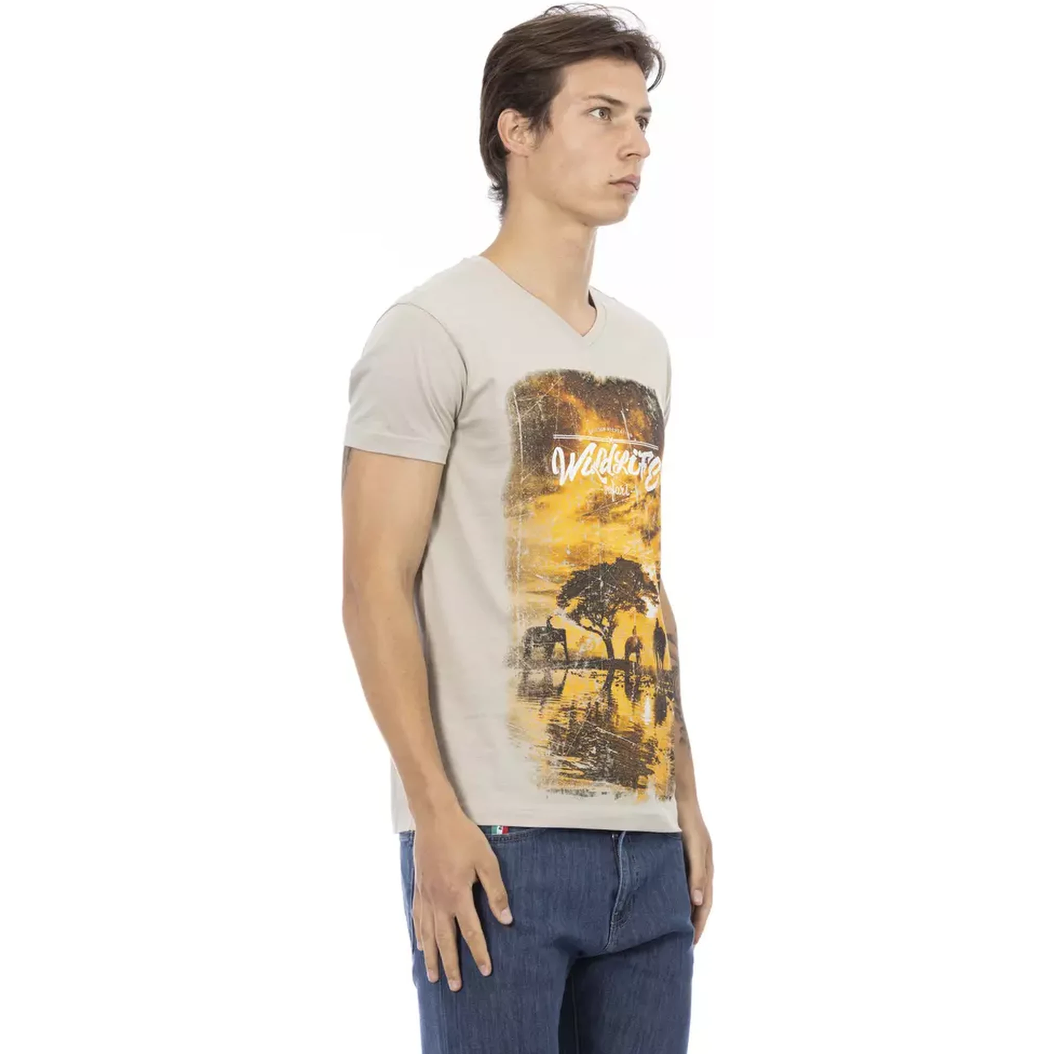 Beige Cotton T-Shirt