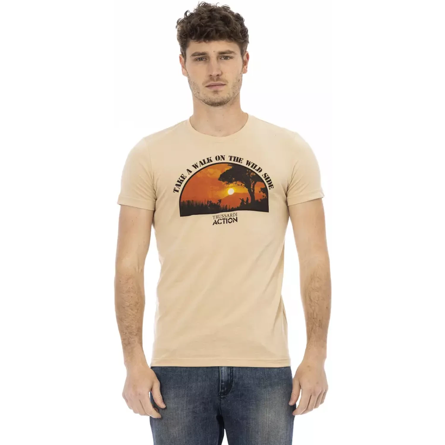 Beige Cotton T-Shirt