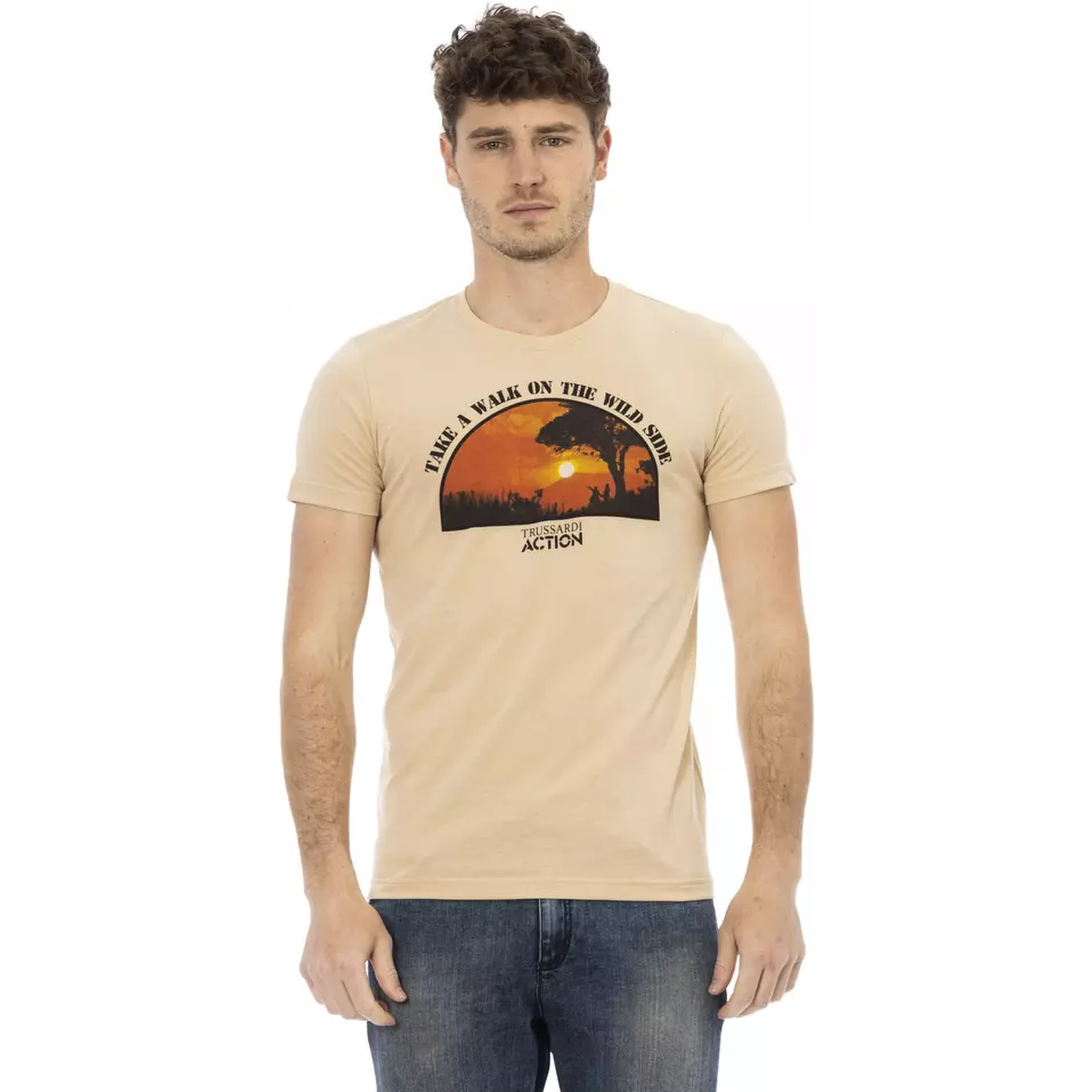 Beige Cotton T-Shirt