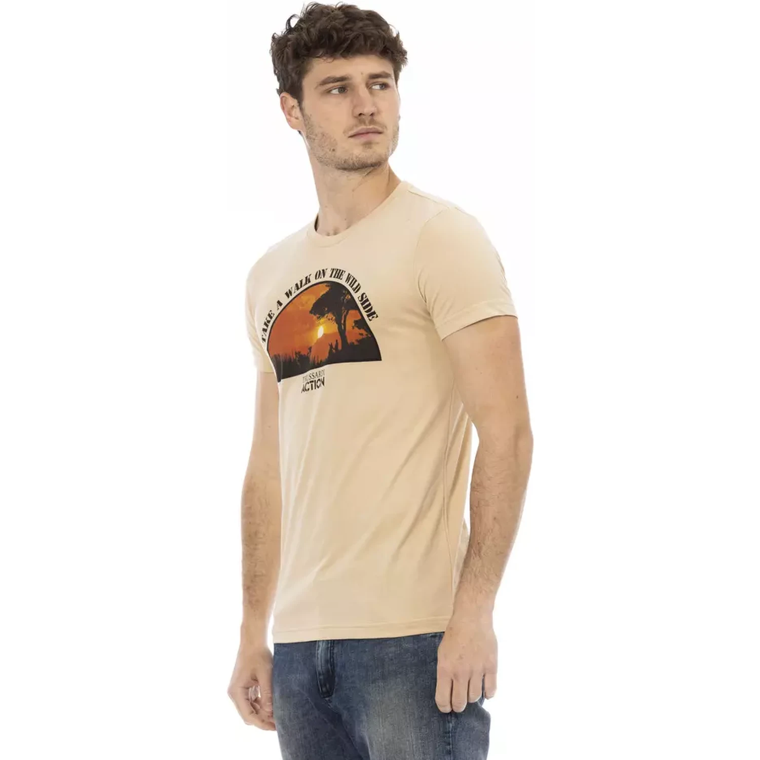 Beige Cotton T-Shirt
