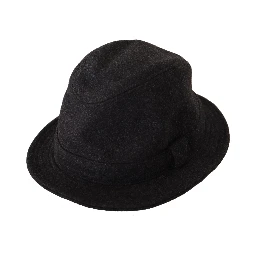 Gray Virgin Wool Logo Fedora Trilby Cappello Hat