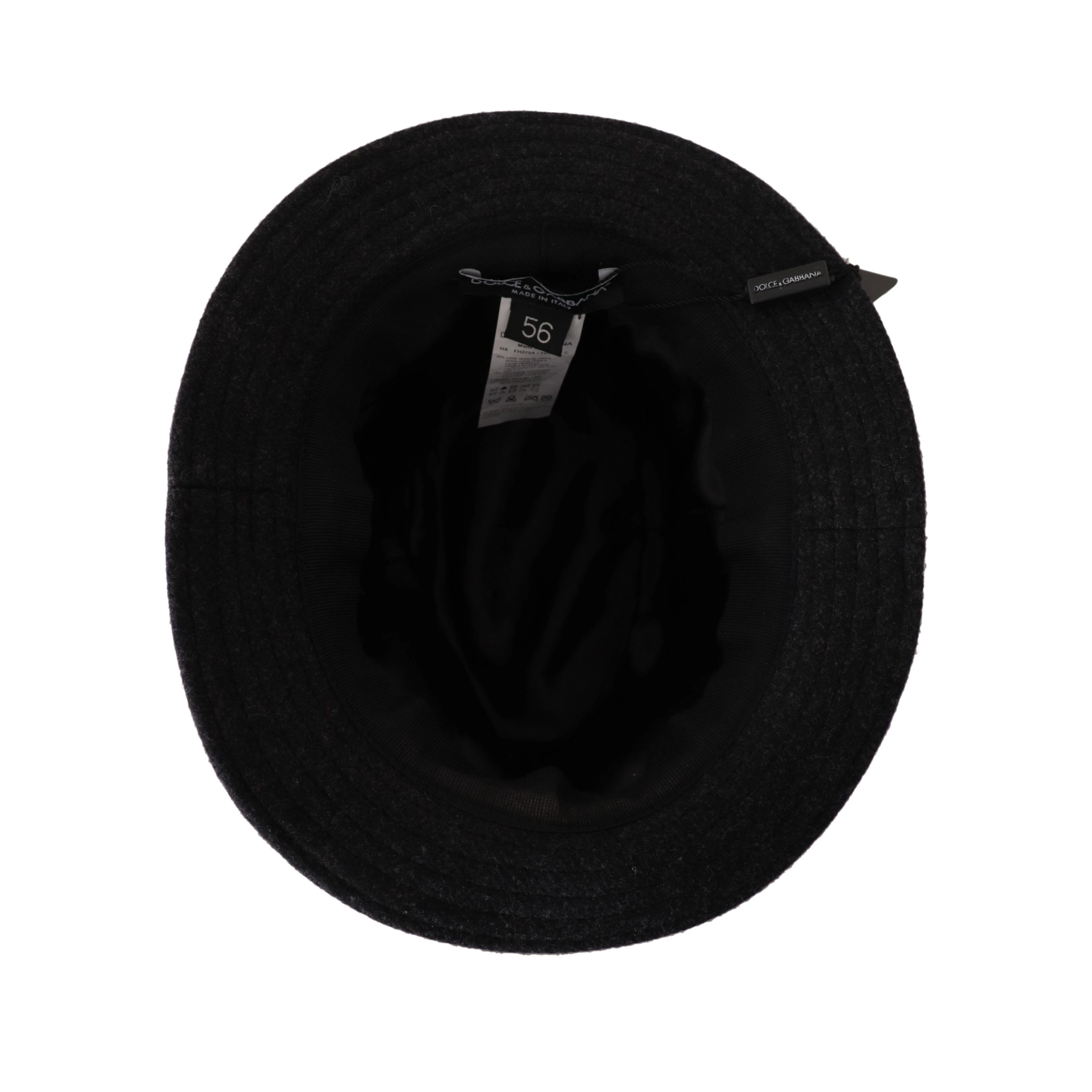 Gray Virgin Wool Logo Fedora Trilby Cappello Hat
