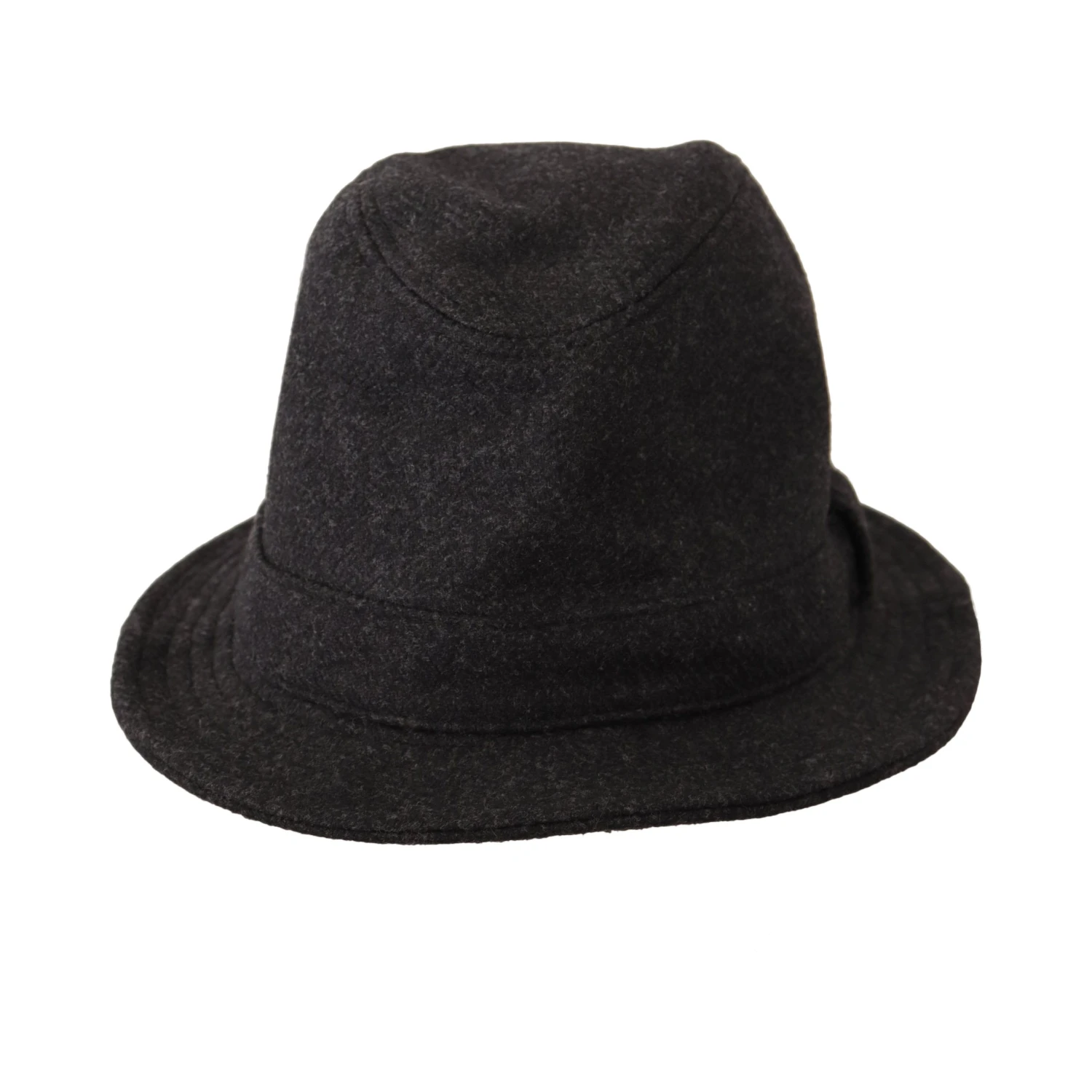 Gray Virgin Wool Logo Fedora Trilby Cappello Hat