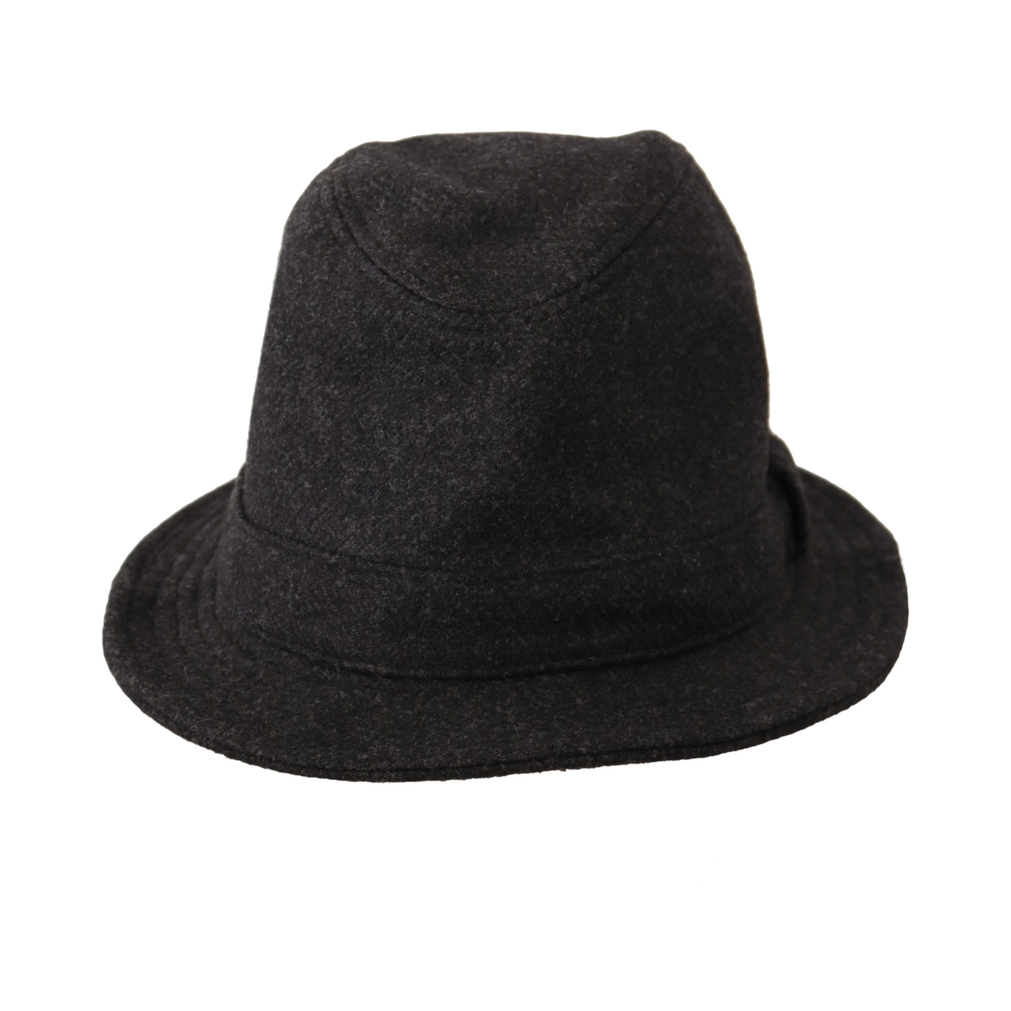 Gray Virgin Wool Logo Fedora Trilby Cappello Hat