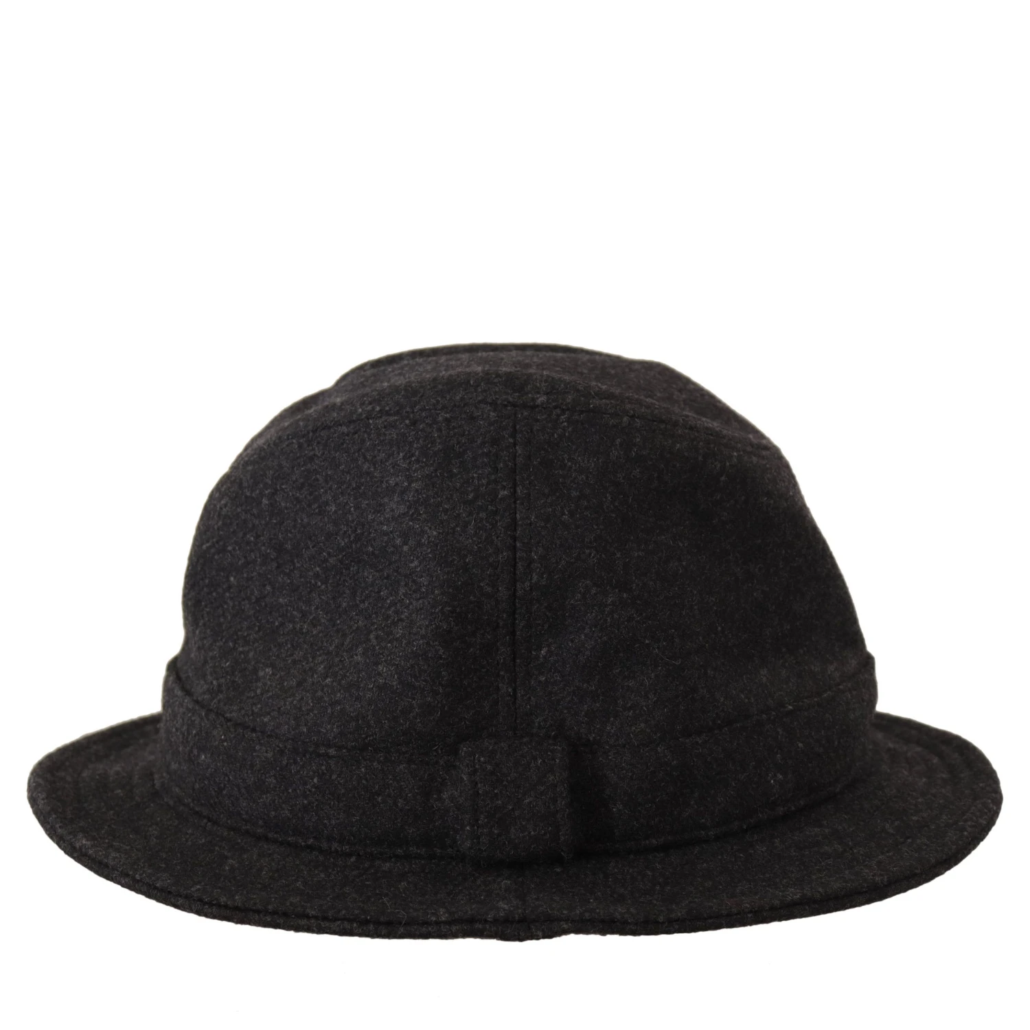 Gray Virgin Wool Logo Fedora Trilby Cappello Hat