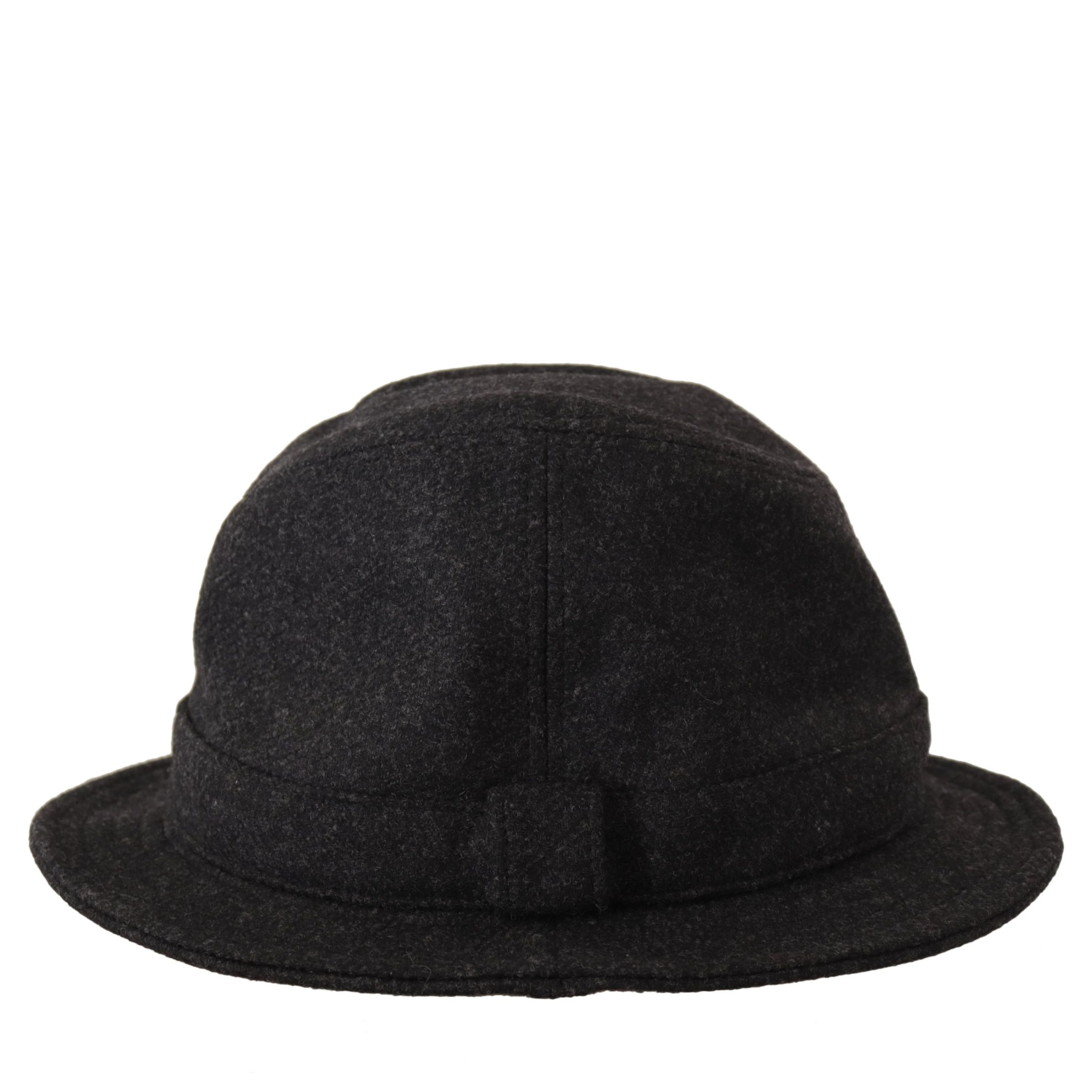 Gray Virgin Wool Logo Fedora Trilby Cappello Hat