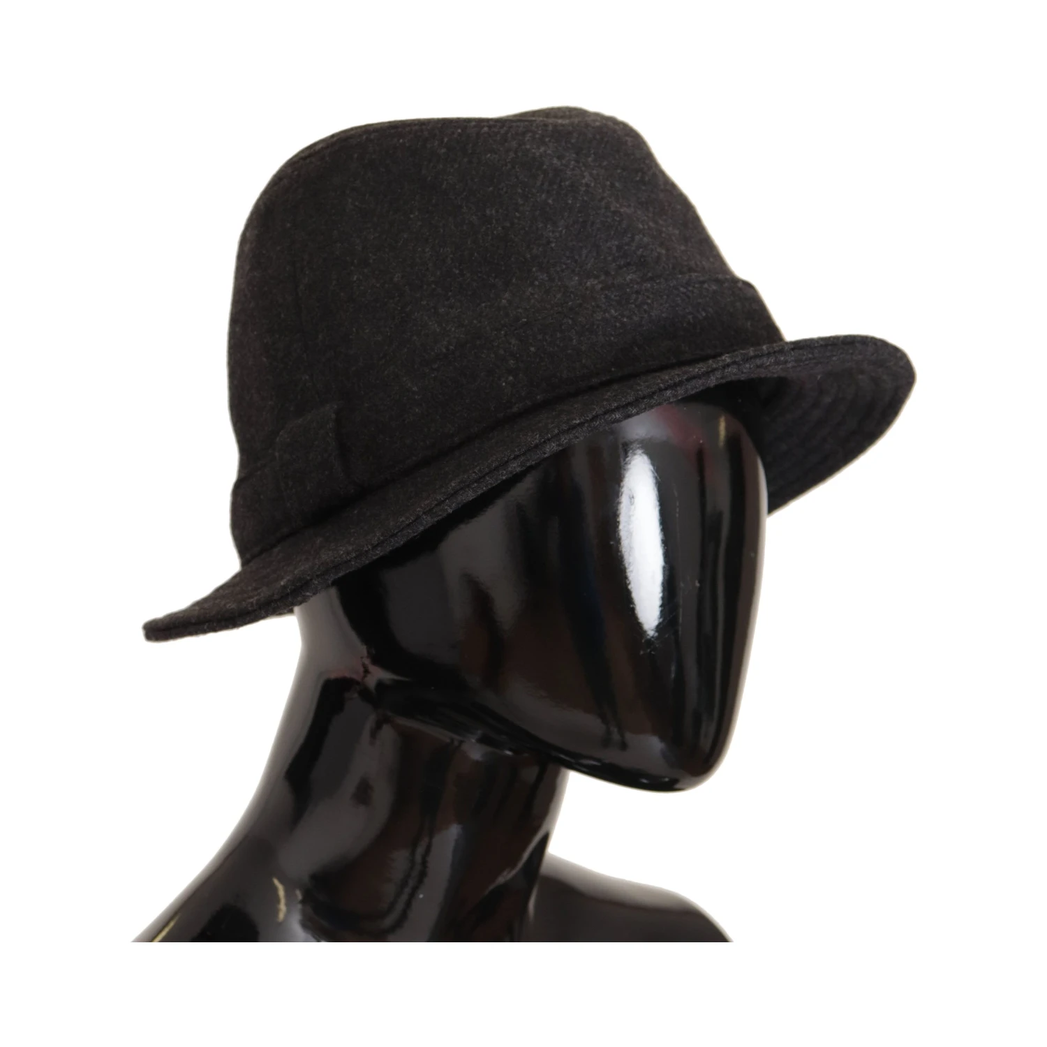 Gray Virgin Wool Logo Fedora Trilby Cappello Hat