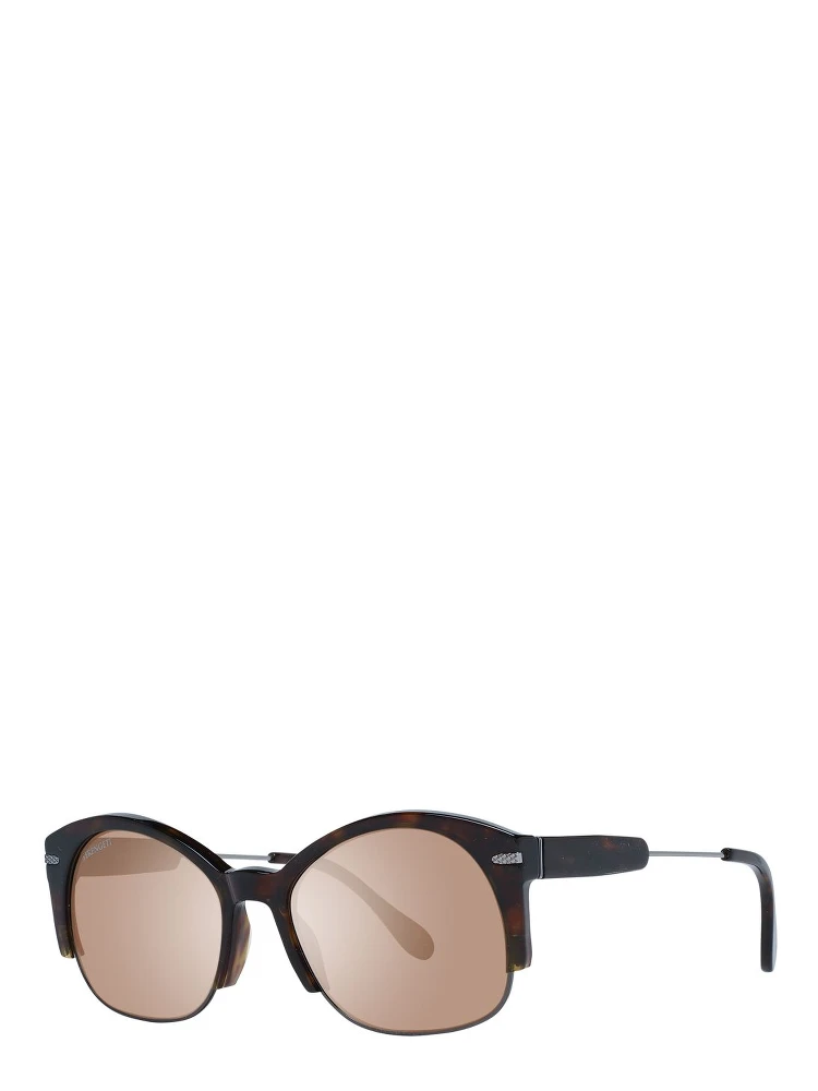 Brown Acetate & Metal Sunglasses