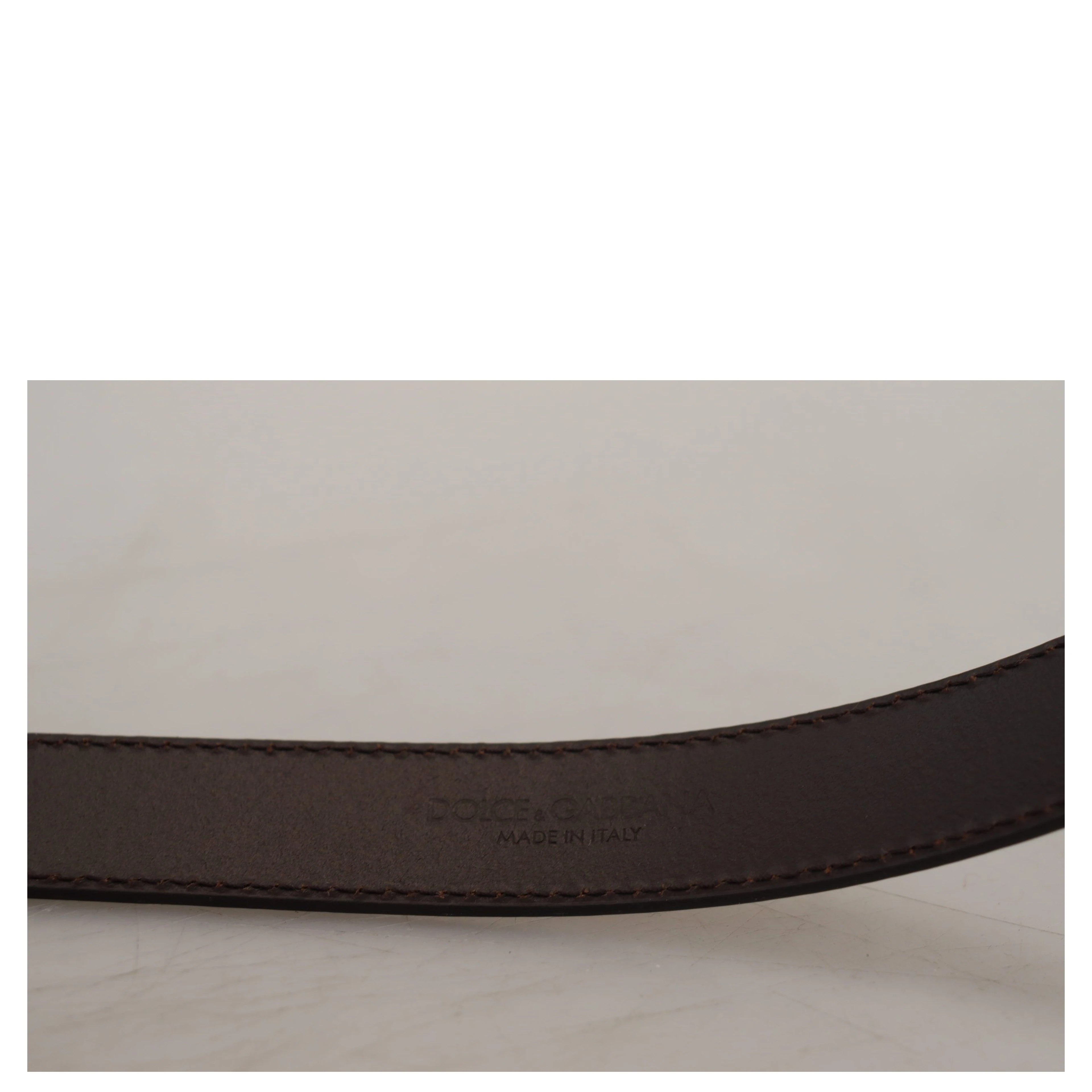 Gold Leather Silver Square Metal Buckle Belt