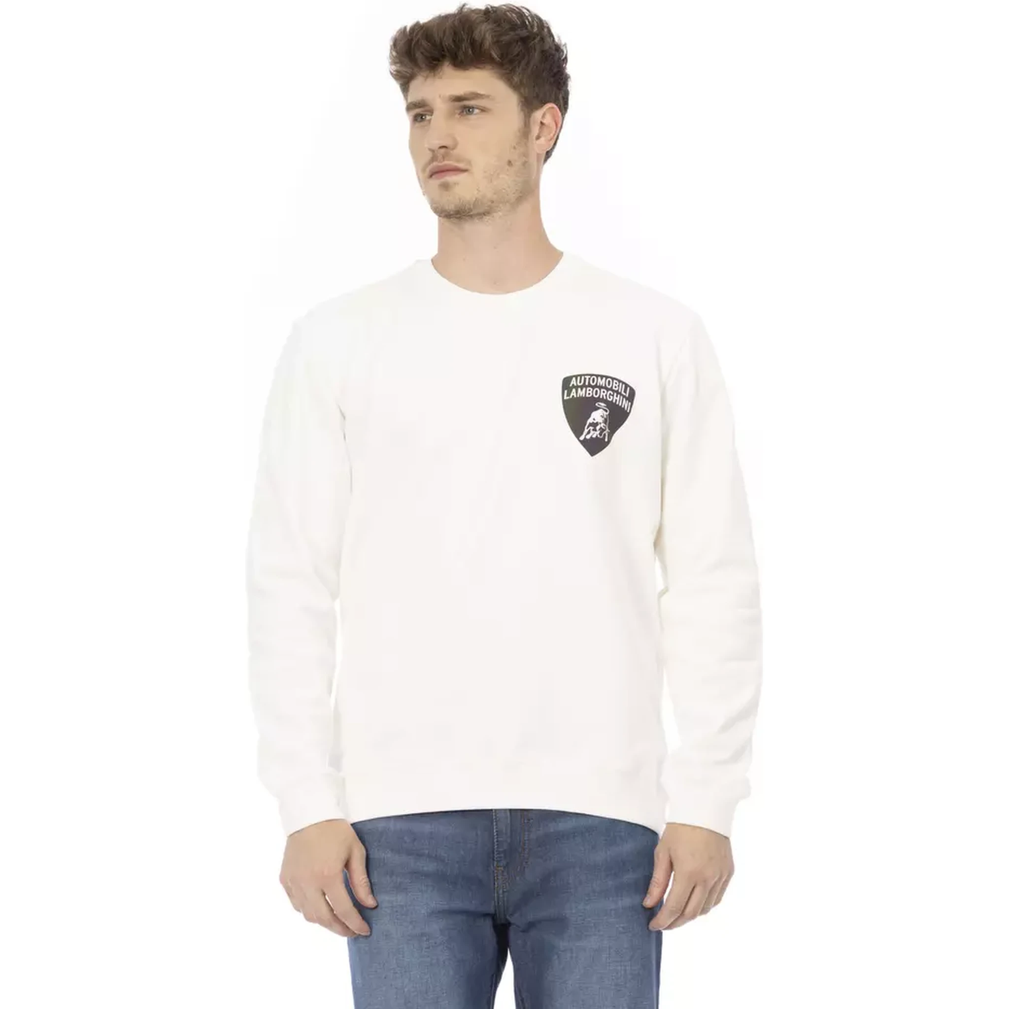 كنزة قطنية بيضاء