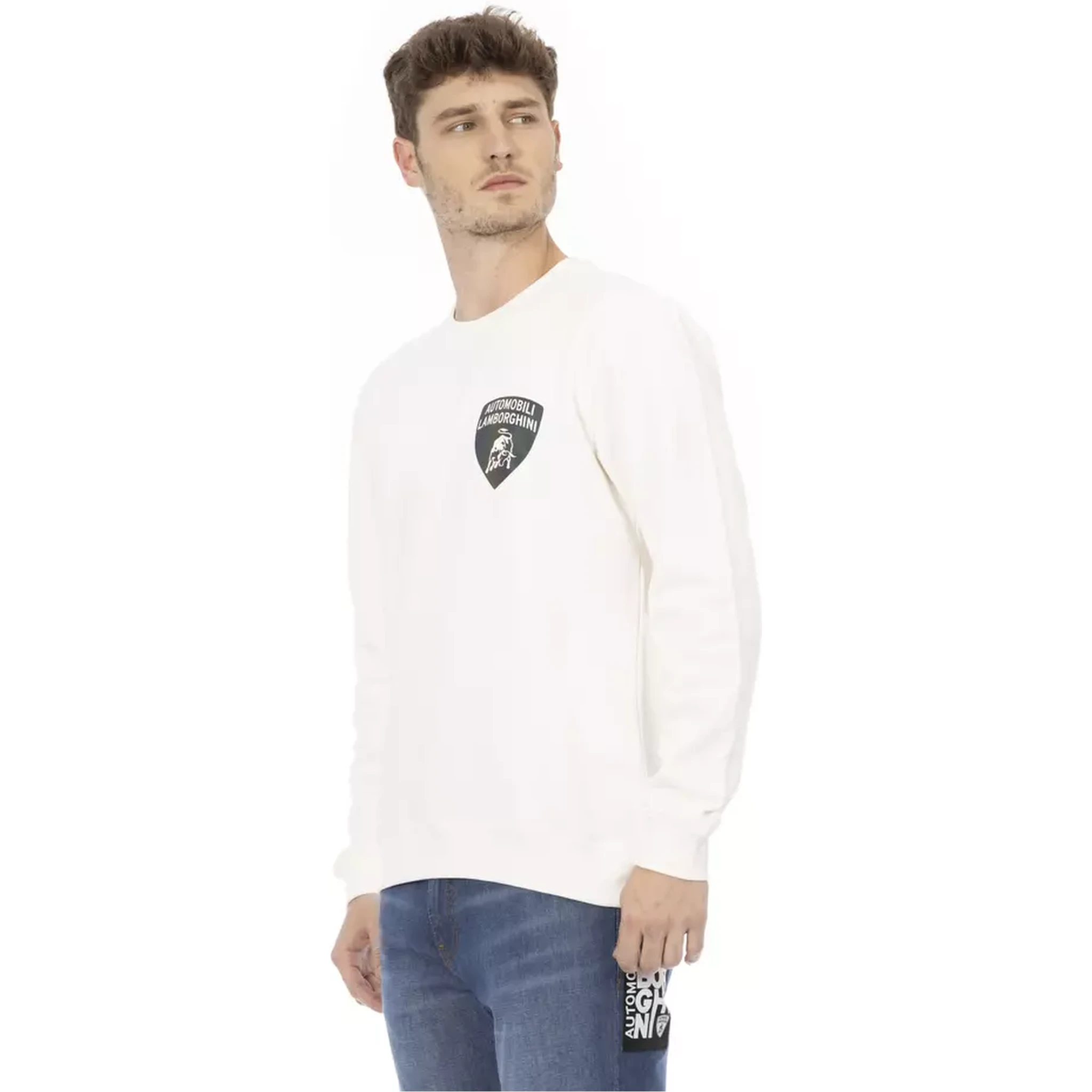 كنزة قطنية بيضاء