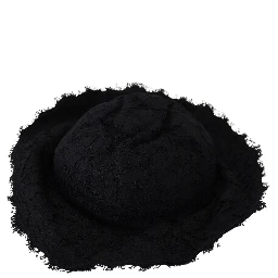 Black Cotton Wide Brim Shade Hat