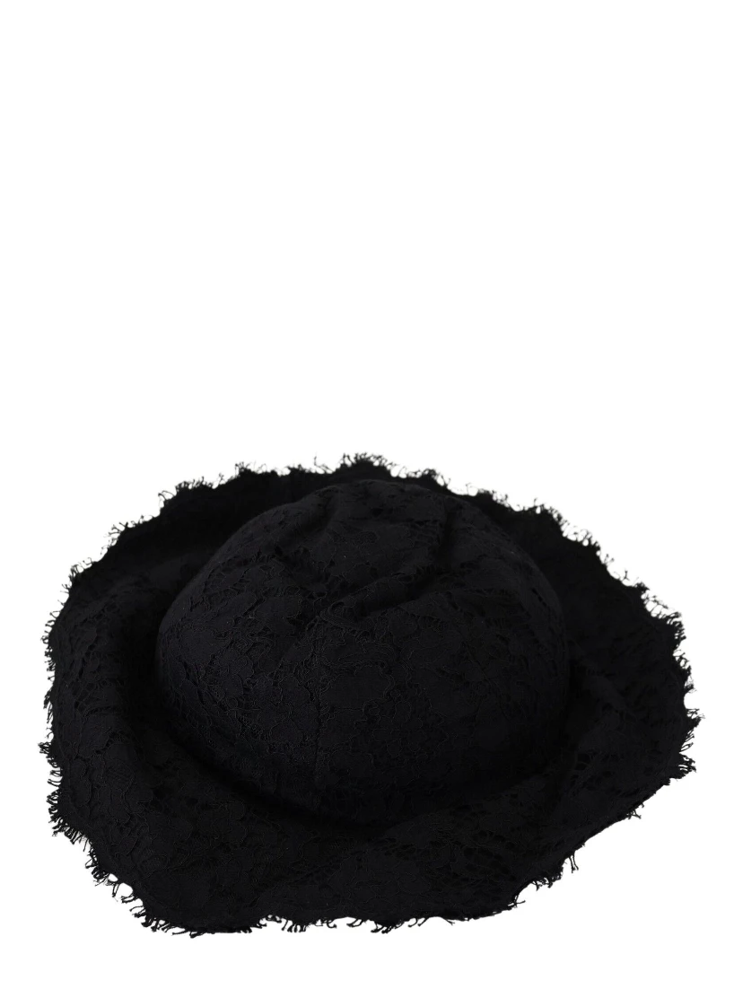 Black Cotton Wide Brim Shade Hat