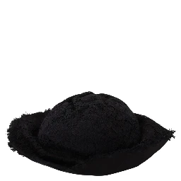 Black Cotton Wide Brim Shade Hat