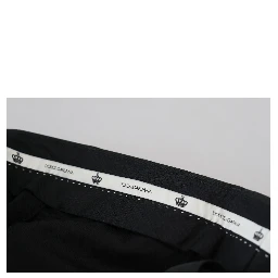 Black Striped Men Trousers Cotton Pants