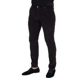 Brown Corduroy Men Casual Trouser Pants