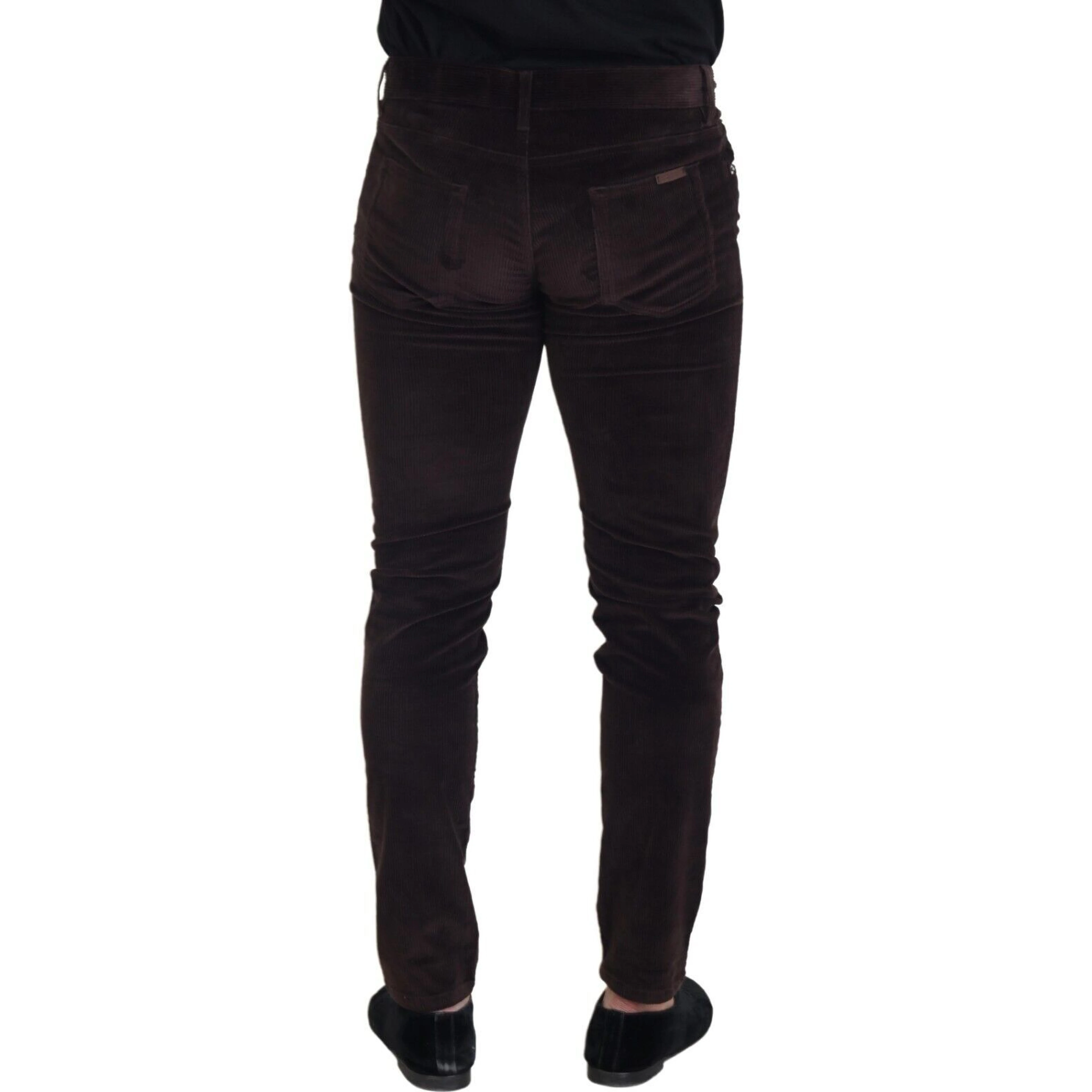 Brown Corduroy Men Casual Trouser Pants