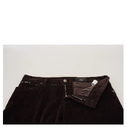 Brown Corduroy Men Casual Trouser Pants