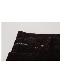 Brown Corduroy Men Casual Trouser Pants