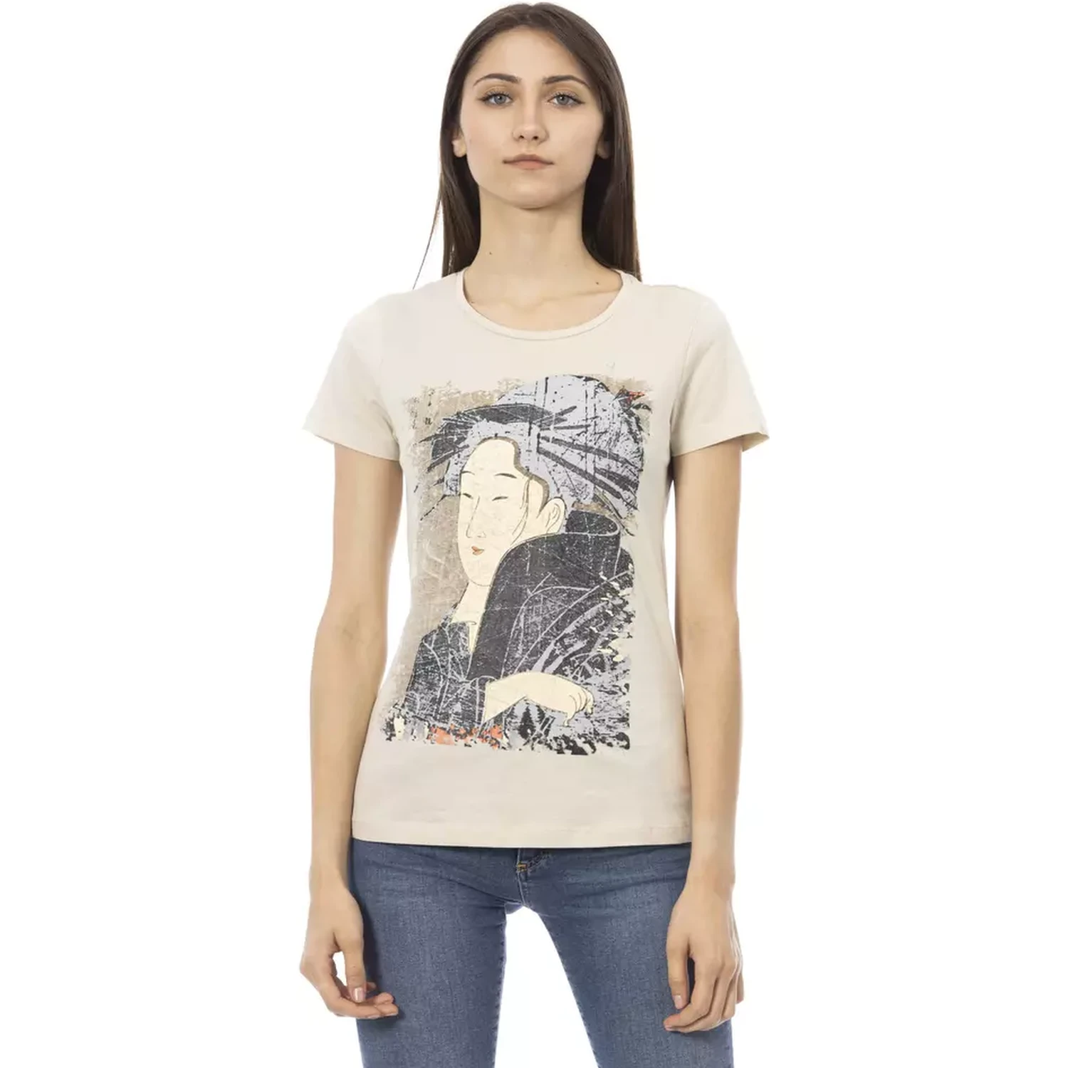 Beige Cotton T-Shirt