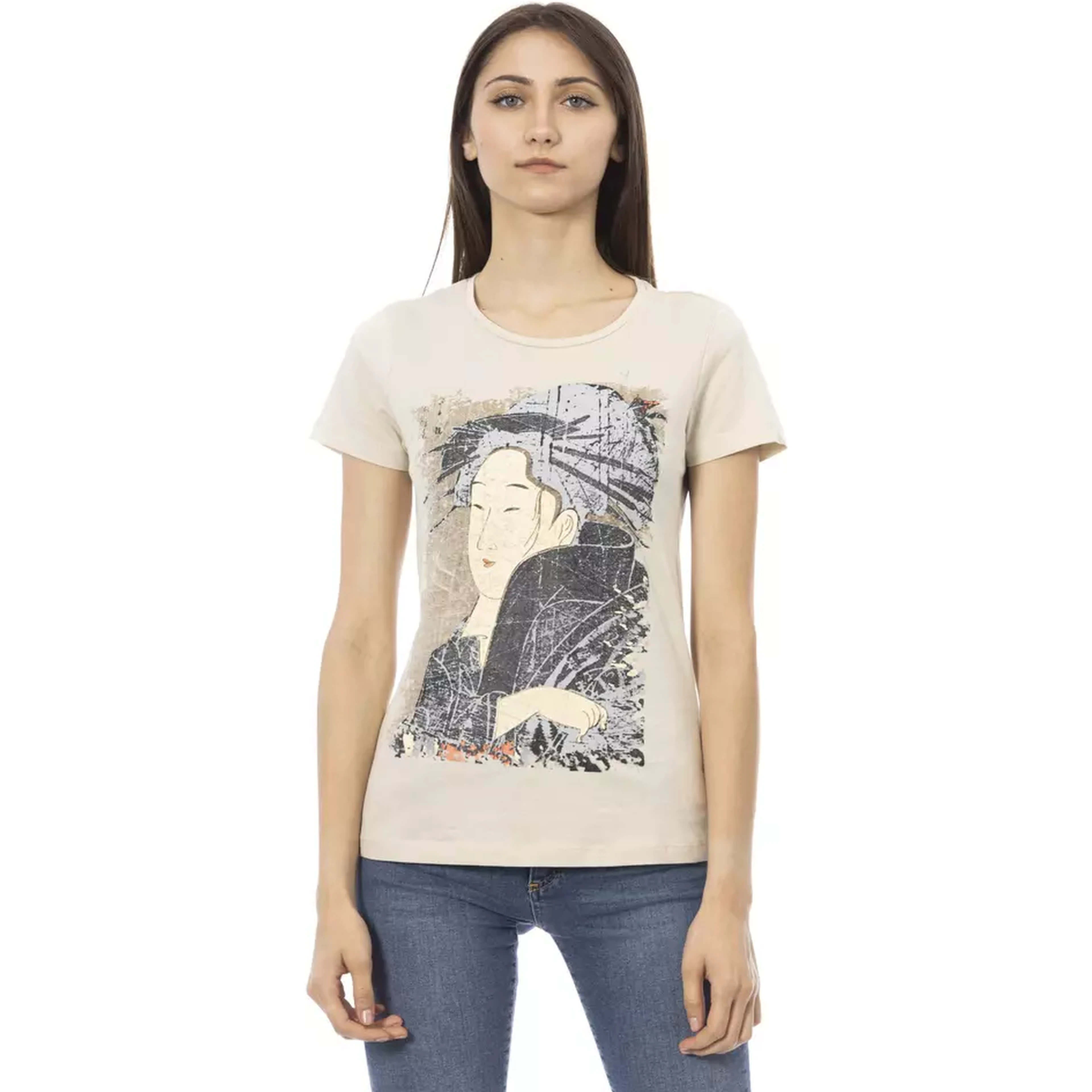 Beige Cotton T-Shirt