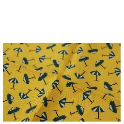 Yellow Printed DG Logo Square Mens Handkerchief Scarf