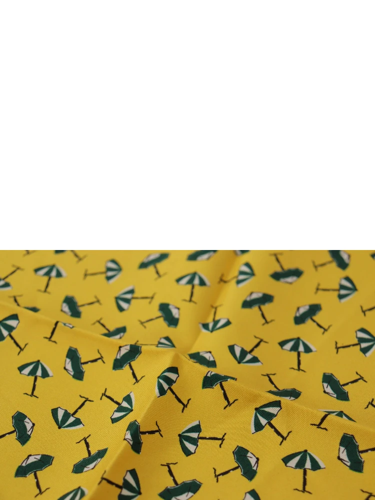 Yellow Printed DG Logo Square Mens Handkerchief Scarf alternative