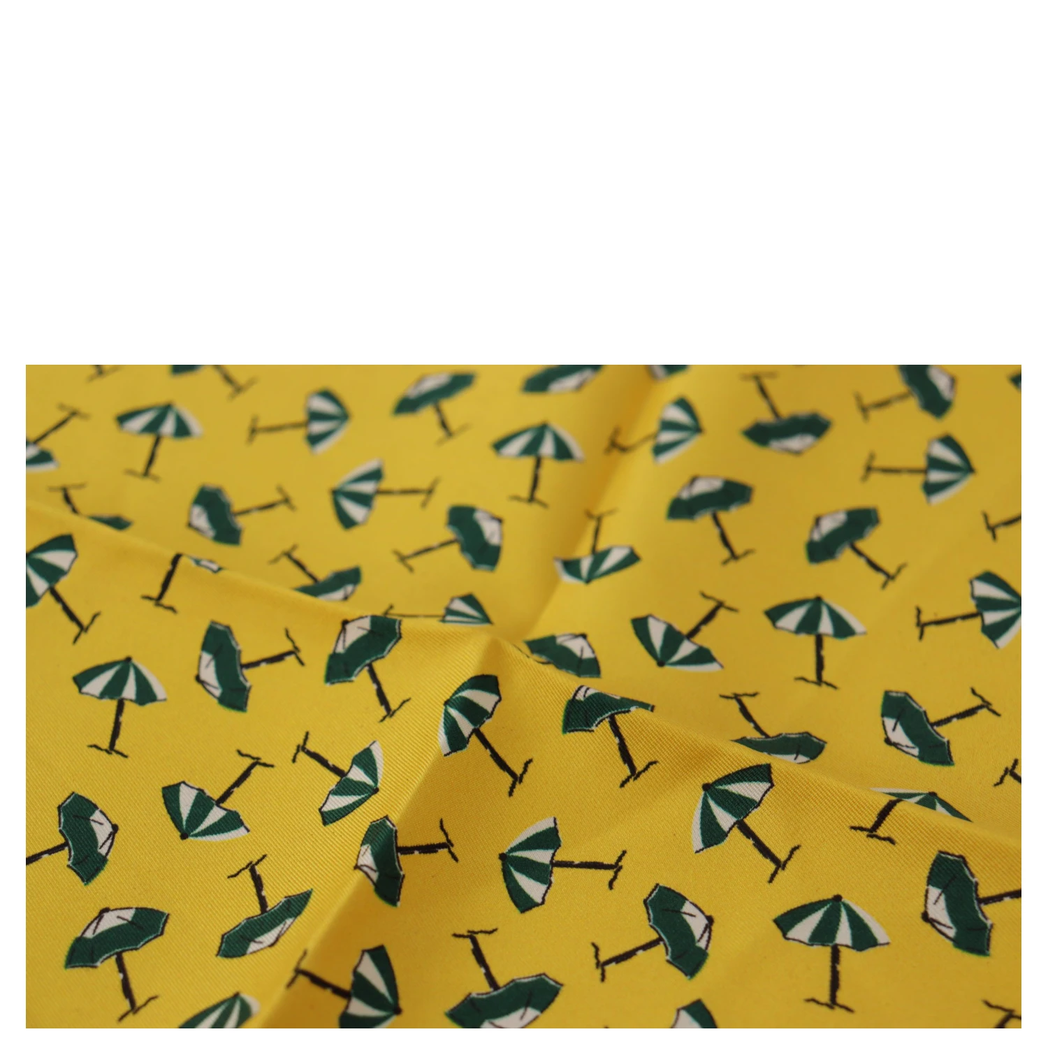 Yellow Printed DG Logo Square Mens Handkerchief Scarf