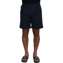 Blue Chinos Cotton Stretch Casual Shorts