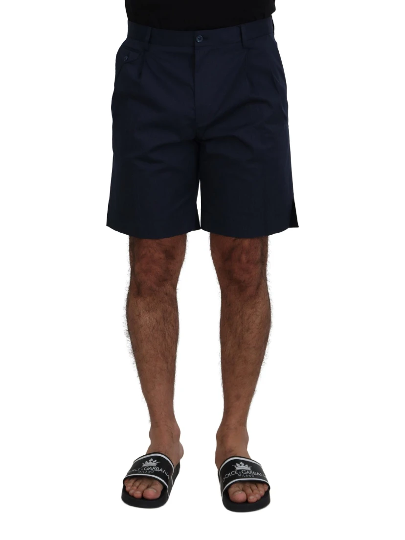 Blue Chinos Cotton Stretch Casual Shorts