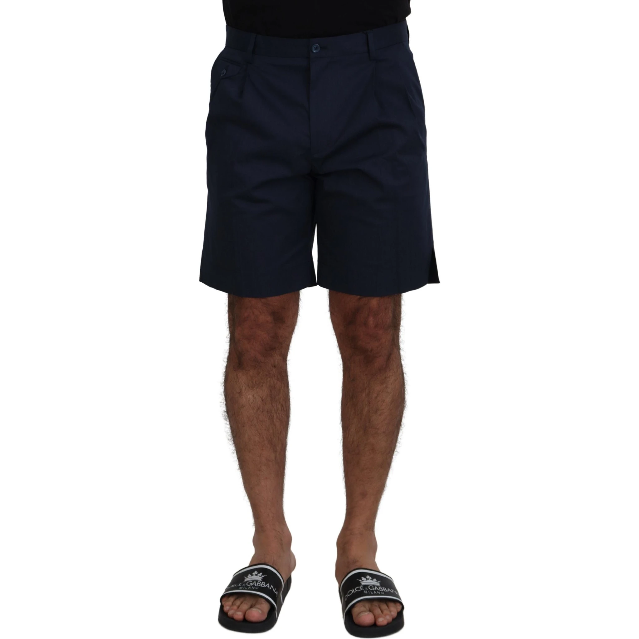 Blue Chinos Cotton Stretch Casual Shorts